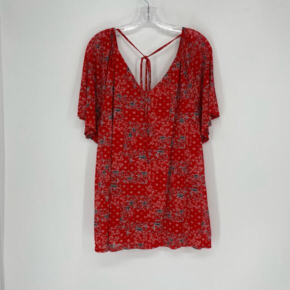 Siren Lily Short Sleeve V-Neck Peasant Top Size 2X - Picture 5 of 7
